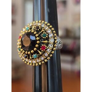 Turkish Style Bohemian Ring Vintage Unmarked Size 6.5